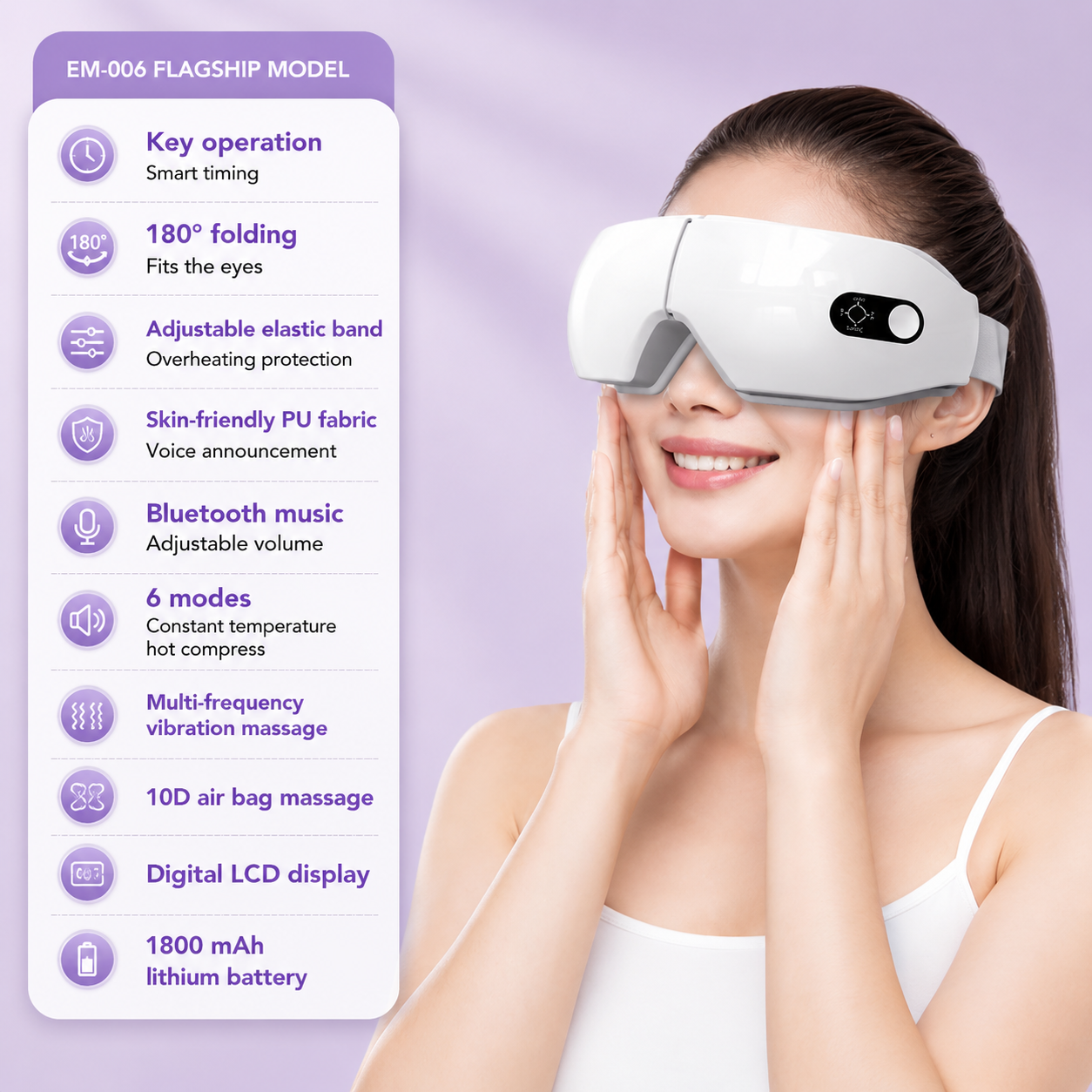 Heating Vibration Air Pressure Eye Massager